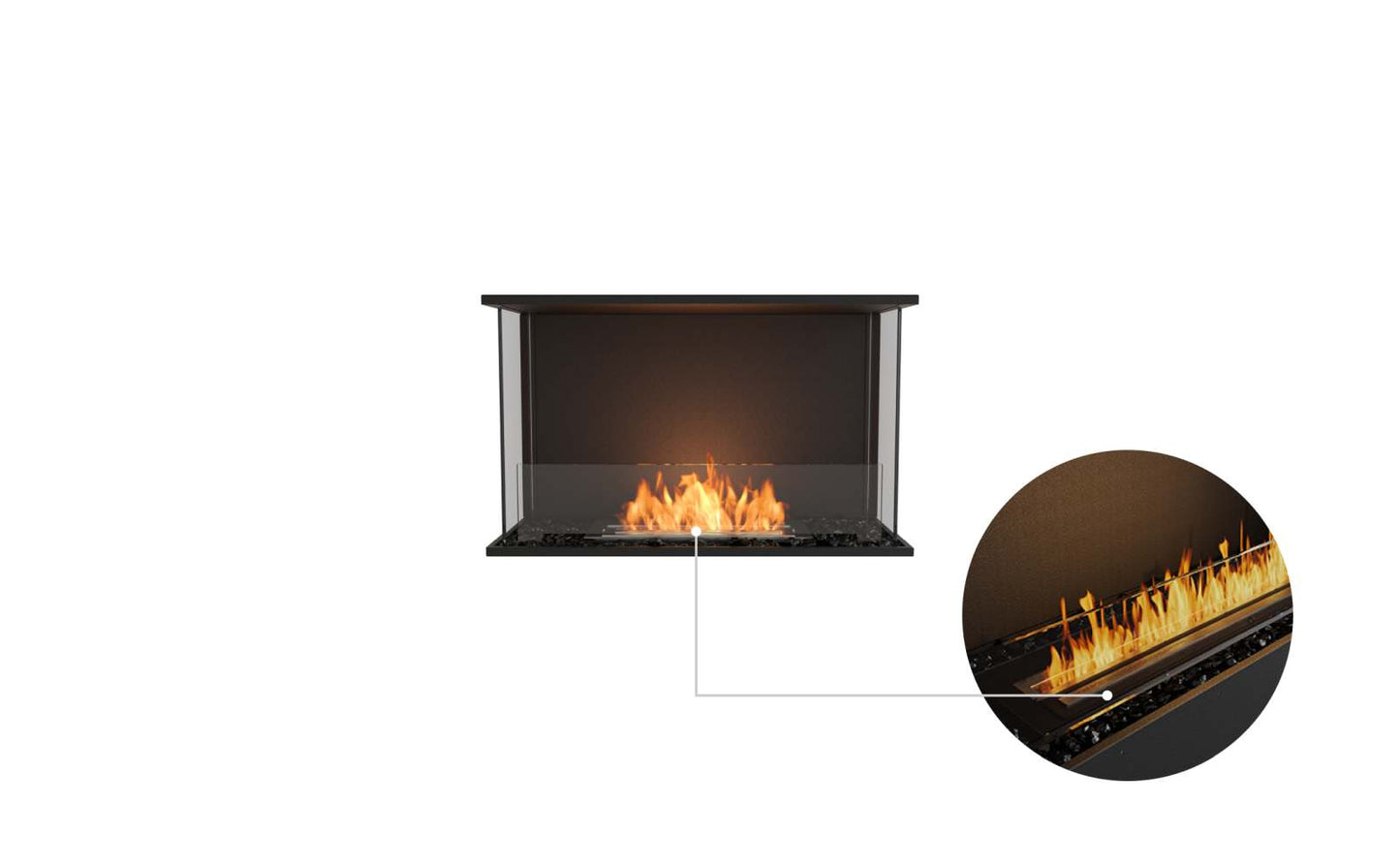 EcoSmart - Flex Fireplace 32BY - Bay - Black