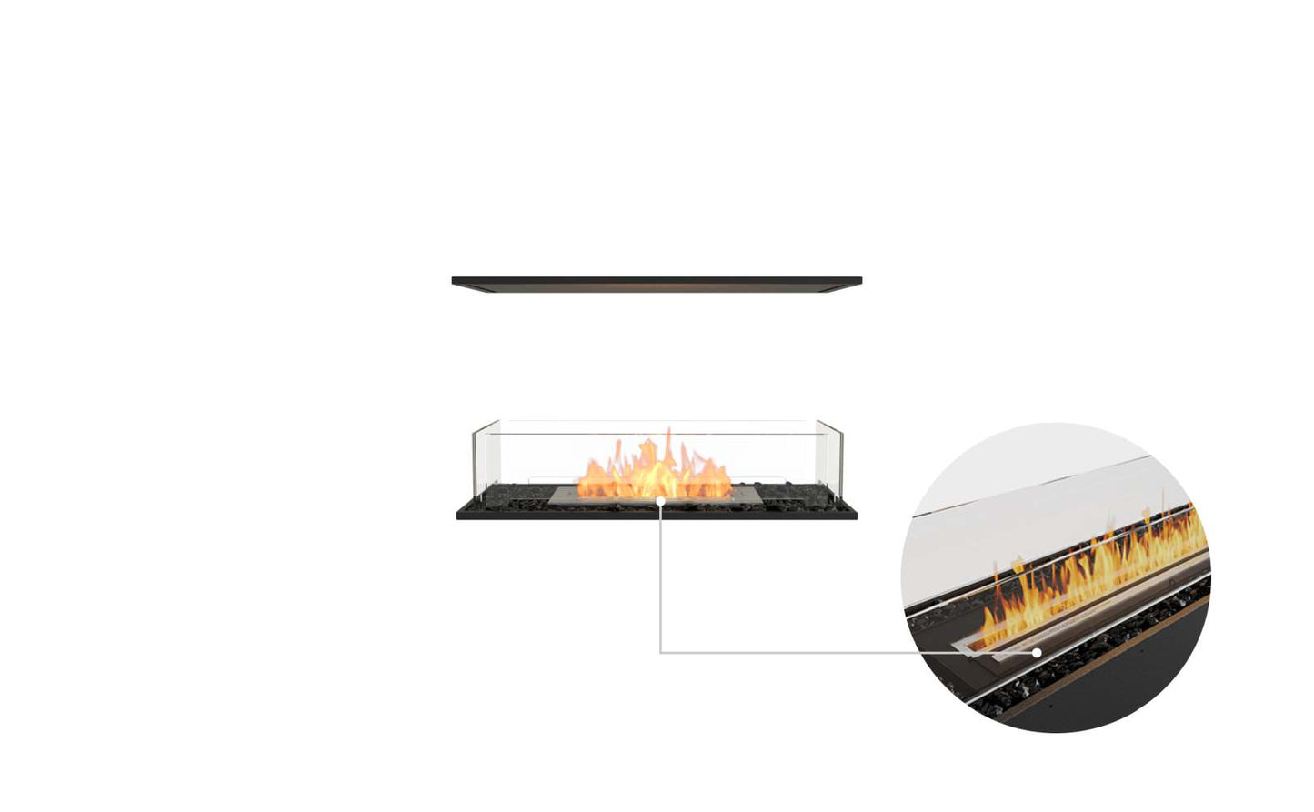 EcoSmart - Flex Fireplace 32IL - Island - Black