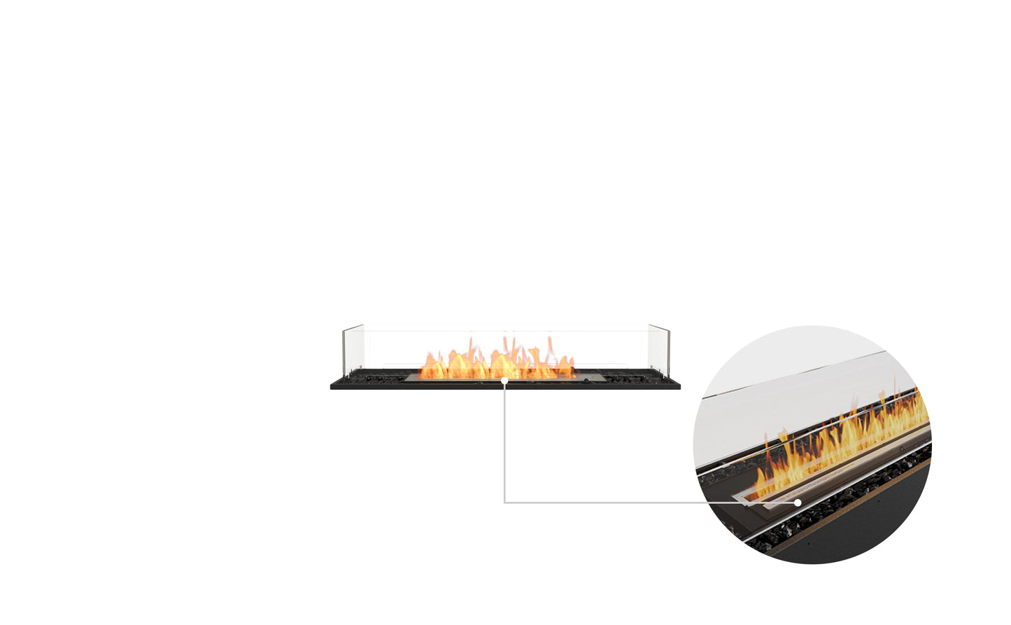 EcoSmart - Flex Fireplace 42BN - Bench - Black