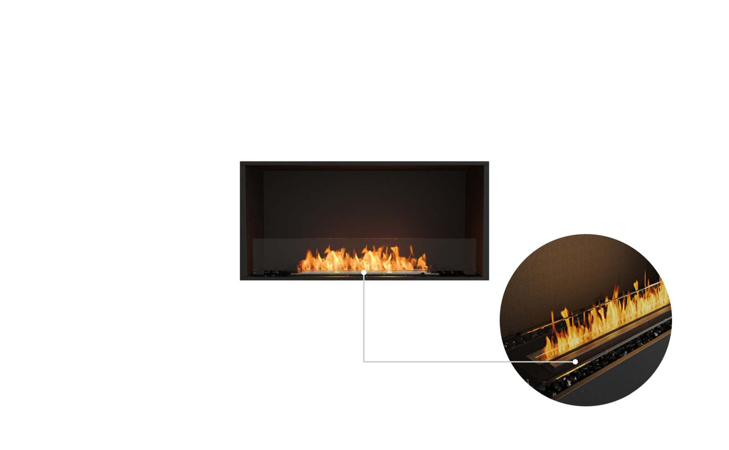 EcoSmart - Flex Fireplace 42SS - Single Sided - Black