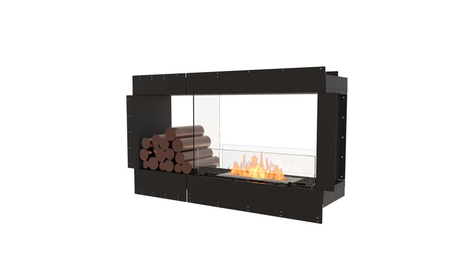 EcoSmart - Flex Fireplace 50DB.BX1 - Double Sided - Black