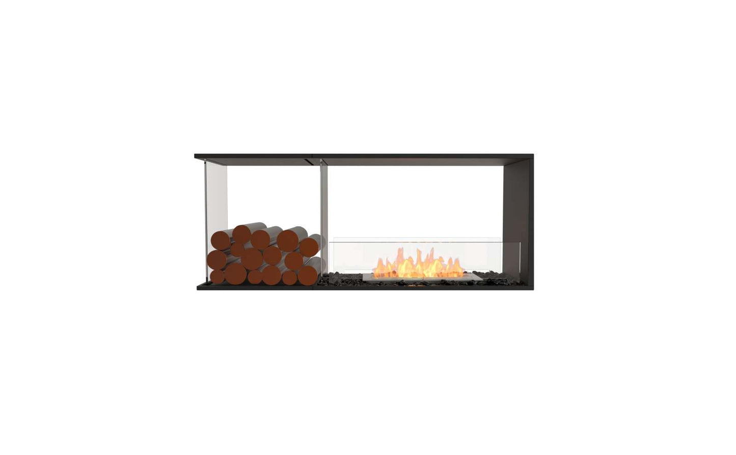 EcoSmart - Flex Fireplace 50PN.BXL - Peninsula - Black