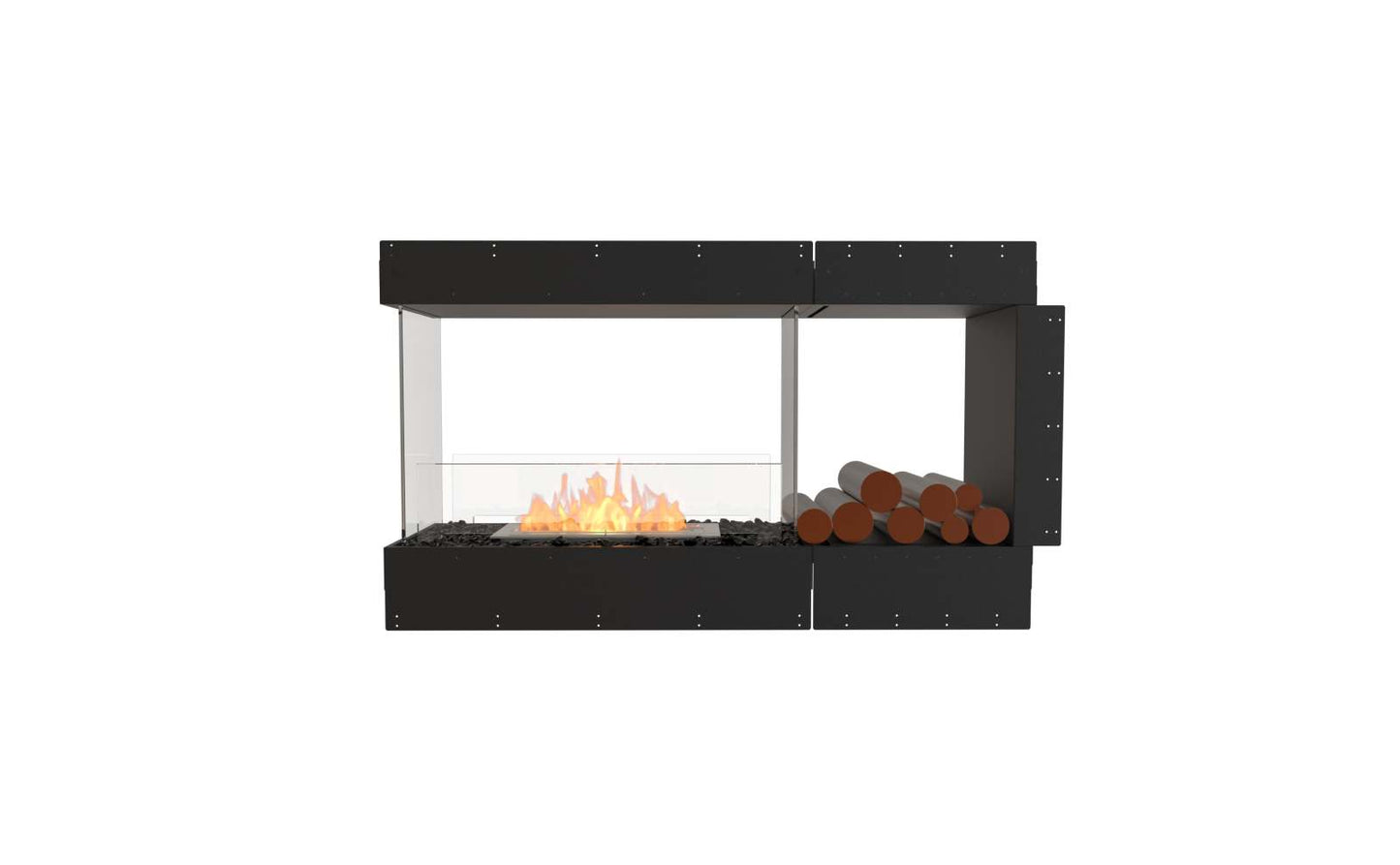 EcoSmart - Flex Fireplace 50PN.BXR - Peninsula - Black