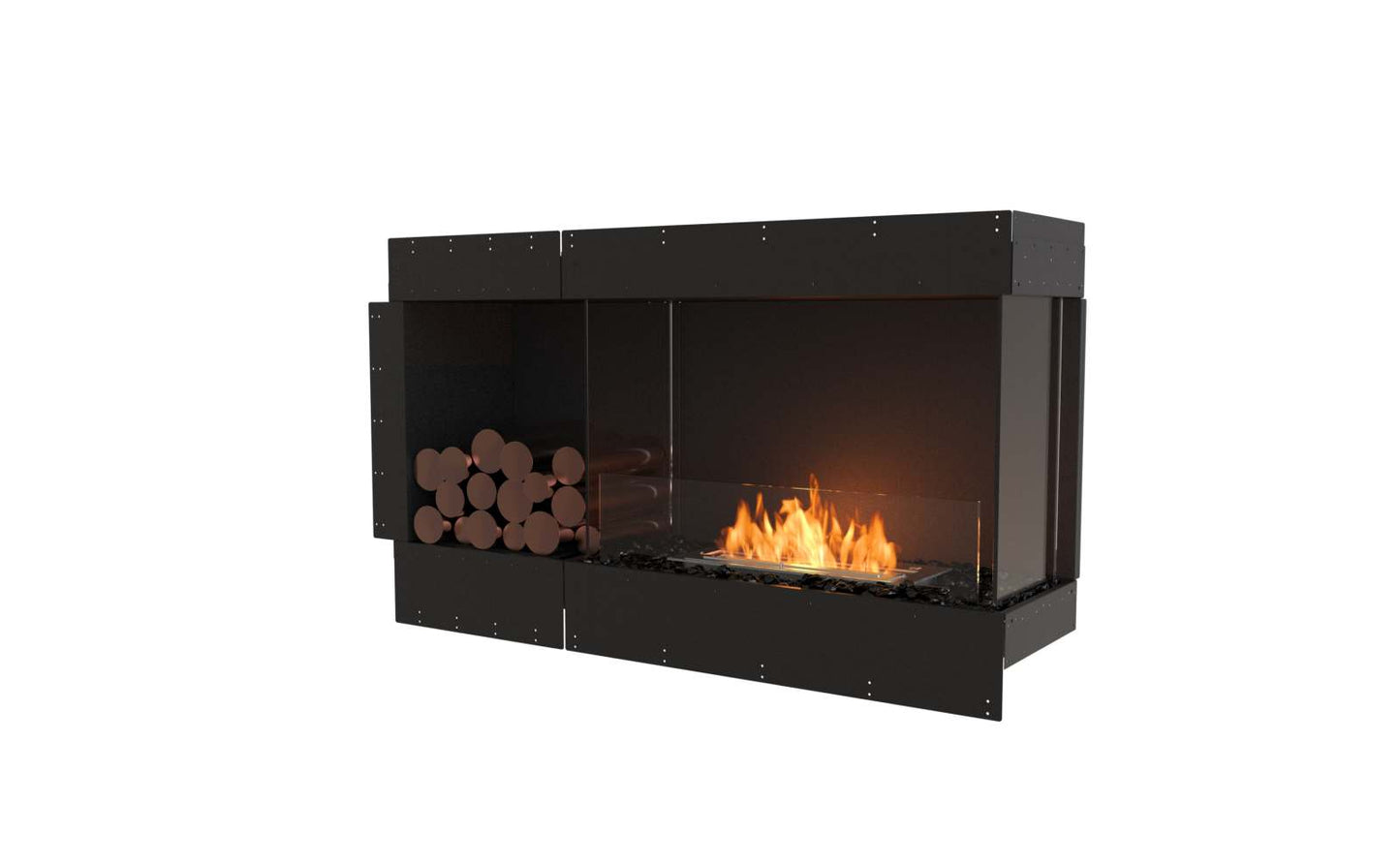 EcoSmart - Flex Fireplace 50RC.BXL - Right Corner - Black