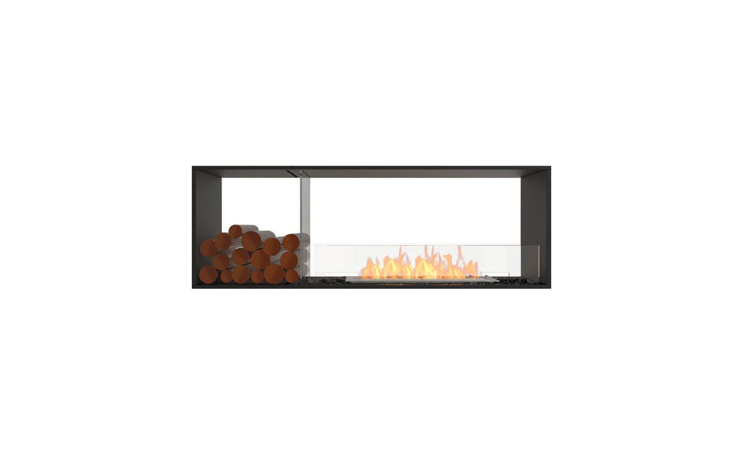 EcoSmart - Flex Fireplace 60DB.BX1 - Double Sided - Black