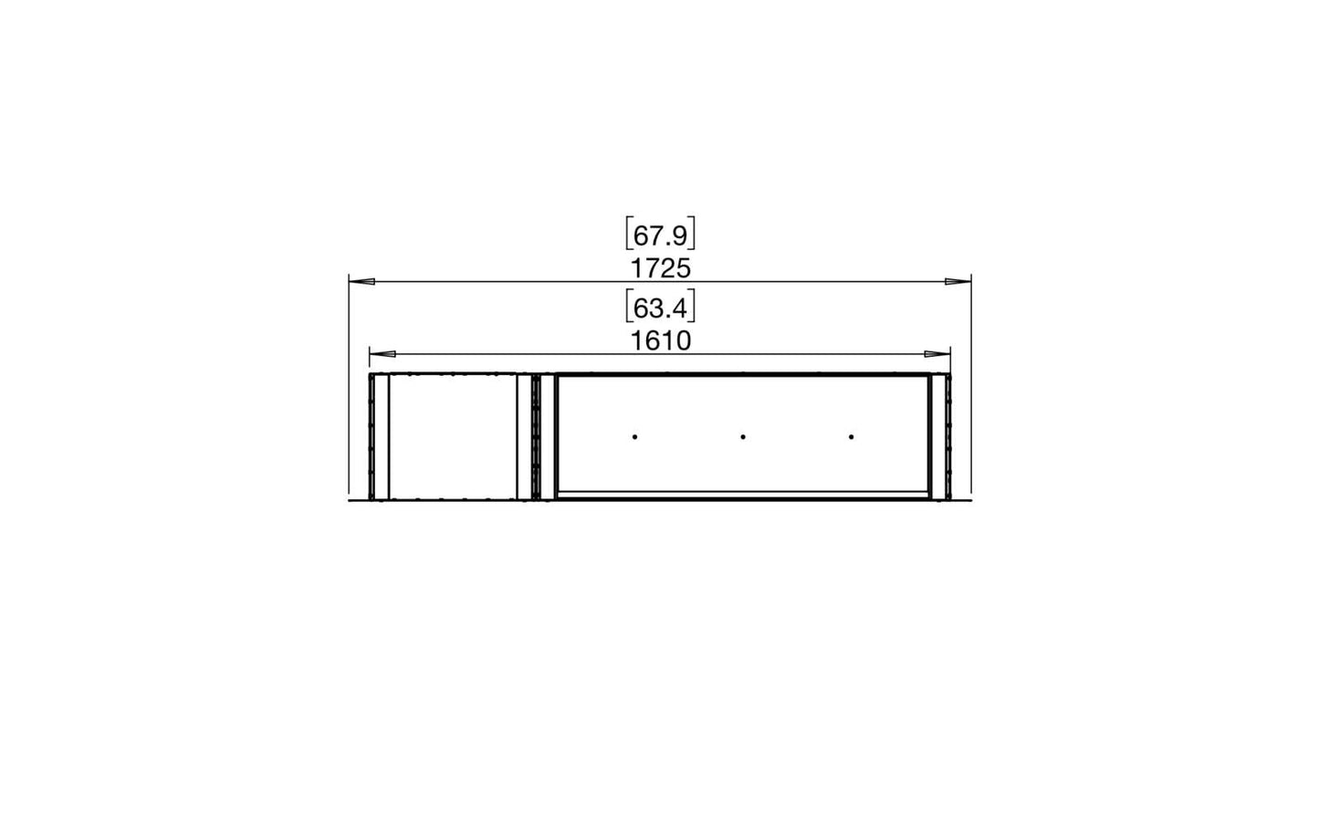 EcoSmart - Flex Fireplace 60DB.BX1 - Double Sided - Black