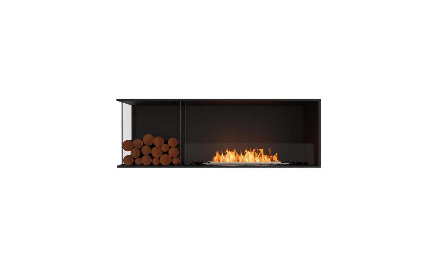 EcoSmart - Flex Fireplace 60LC.BXL - Left Corner - Black