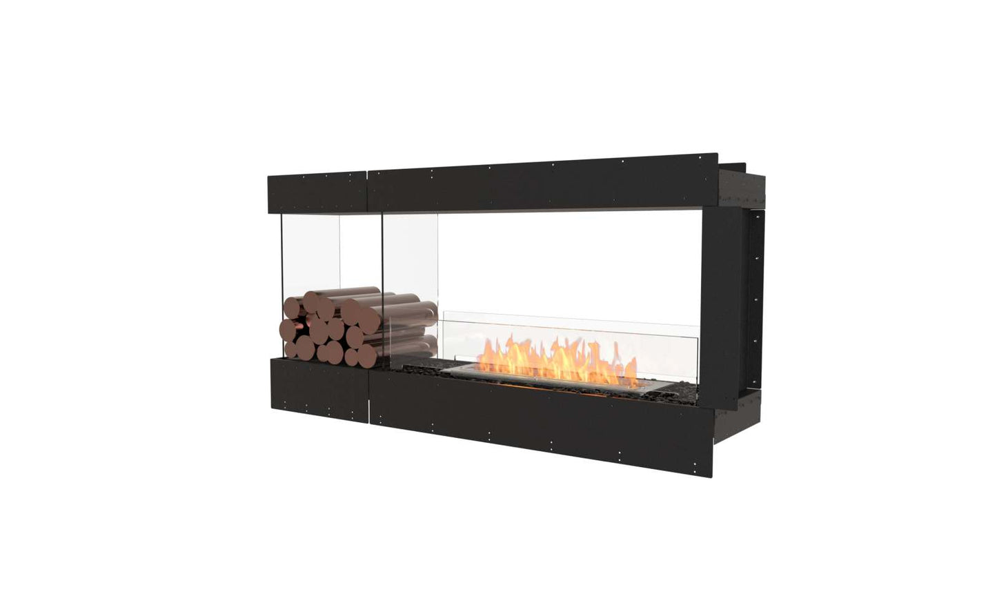EcoSmart - Flex Fireplace 60PN.BXL - Peninsula - Black