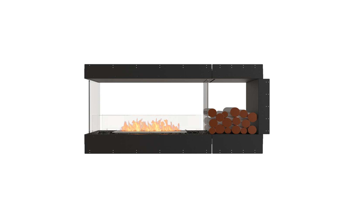 EcoSmart - Flex Fireplace 60PN.BXR - Peninsula - Black