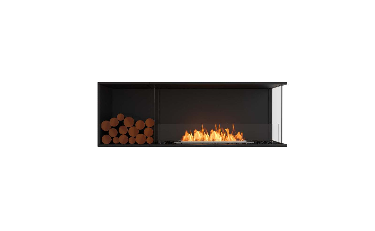 EcoSmart - Flex Fireplace 60RC.BXL - Right Corner - Black