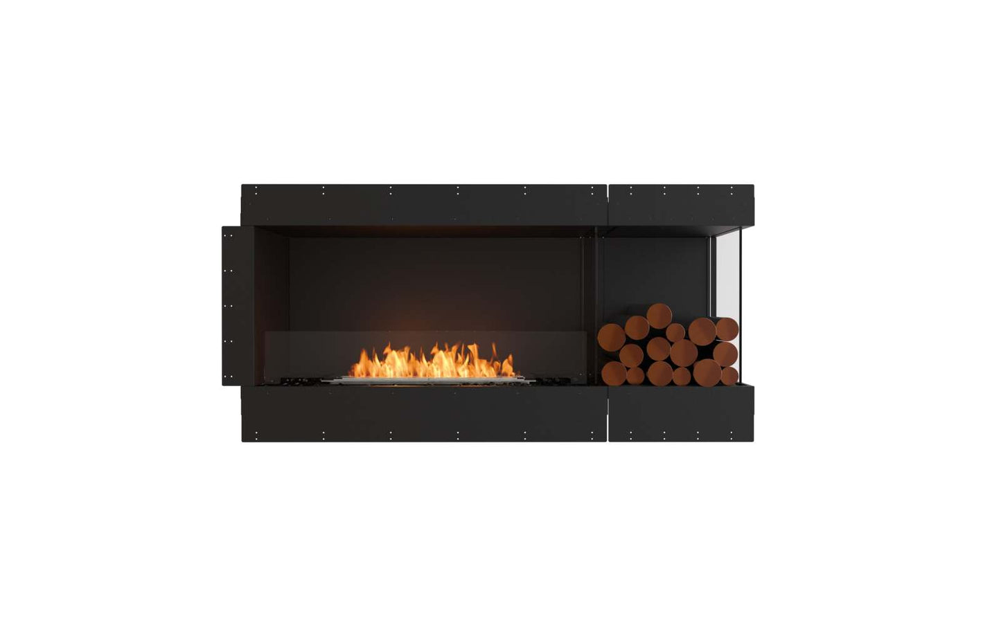 EcoSmart - Flex Fireplace 60RC.BXR - Right Corner - Black