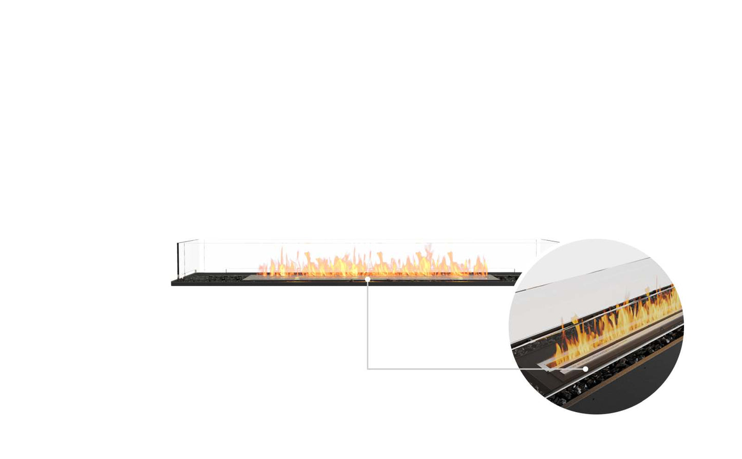 EcoSmart - Flex Fireplace 68BN - Bench - Black