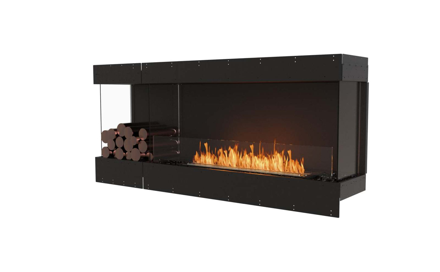 EcoSmart - Flex Fireplace 68BY.BXL - Bay - Black