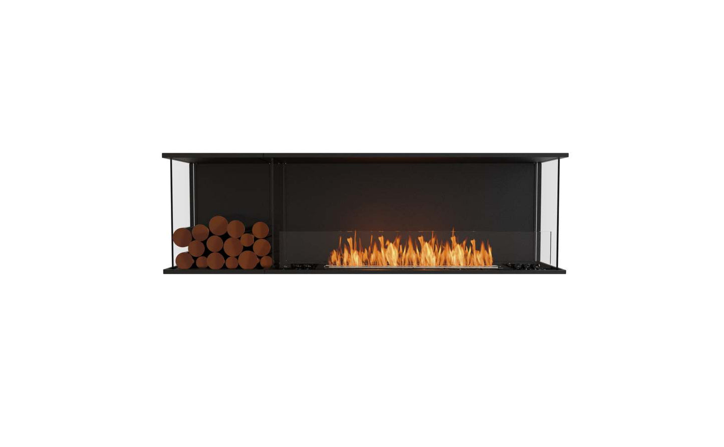 EcoSmart - Flex Fireplace 68BY.BXL - Bay - Black