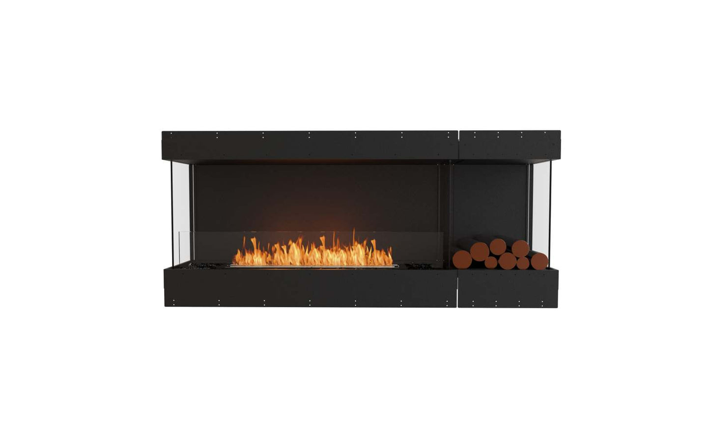 EcoSmart - Flex Fireplace 68BY.BXR - Bay - Black