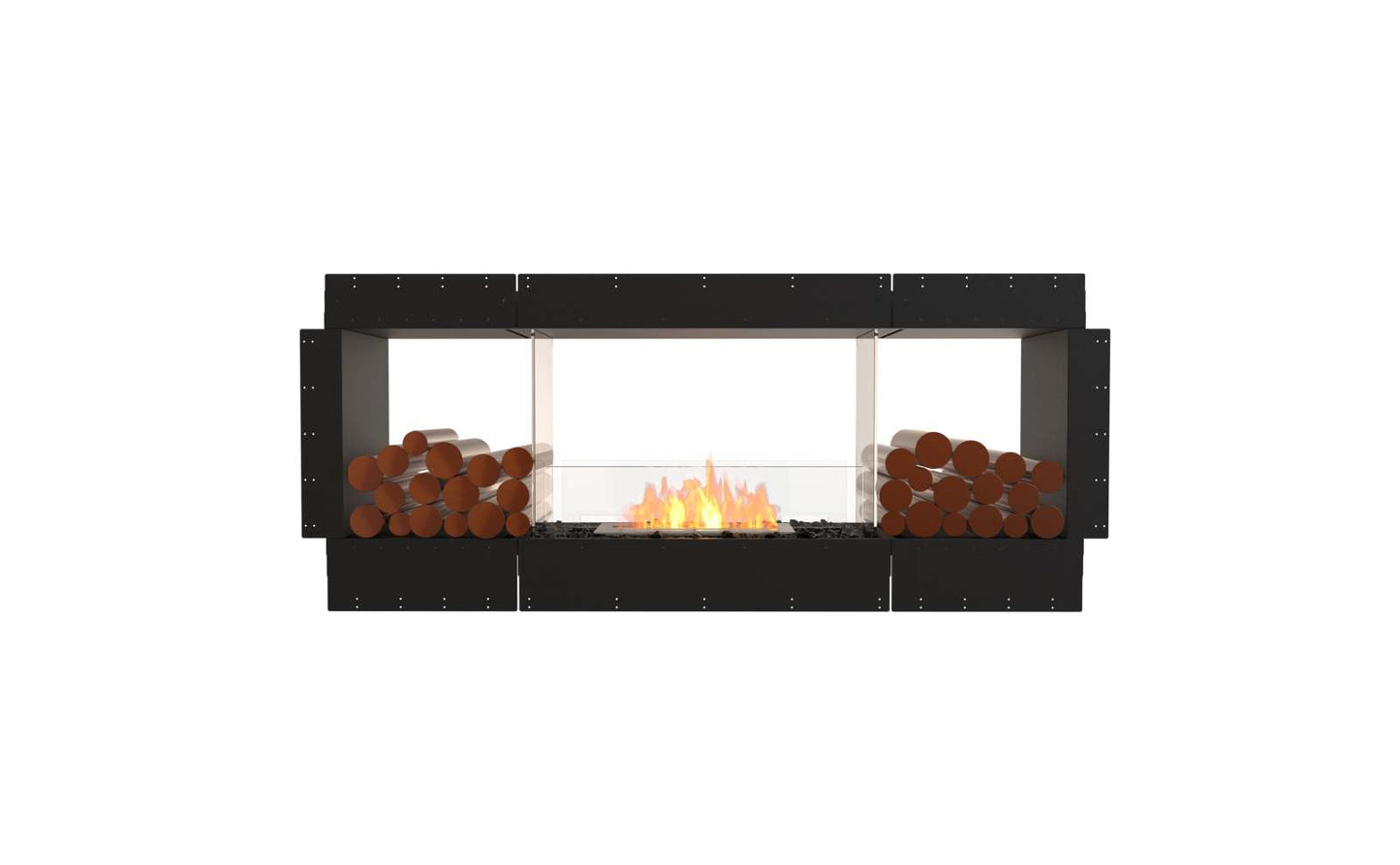 EcoSmart - Flex Fireplace 68DB.BX2 - Double Sided - Black