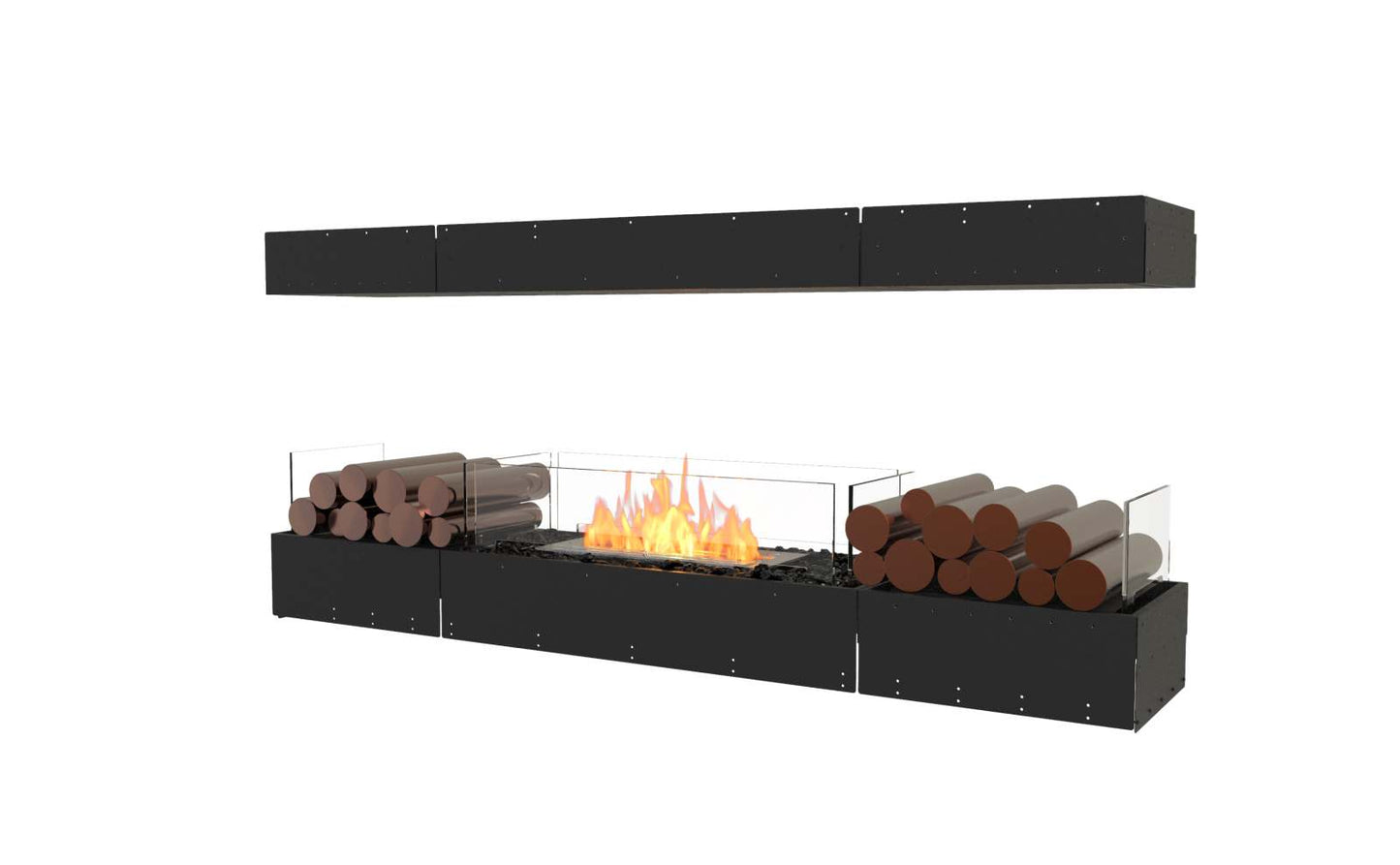 EcoSmart - Flex Fireplace 68IL.BX2 - Island - Black