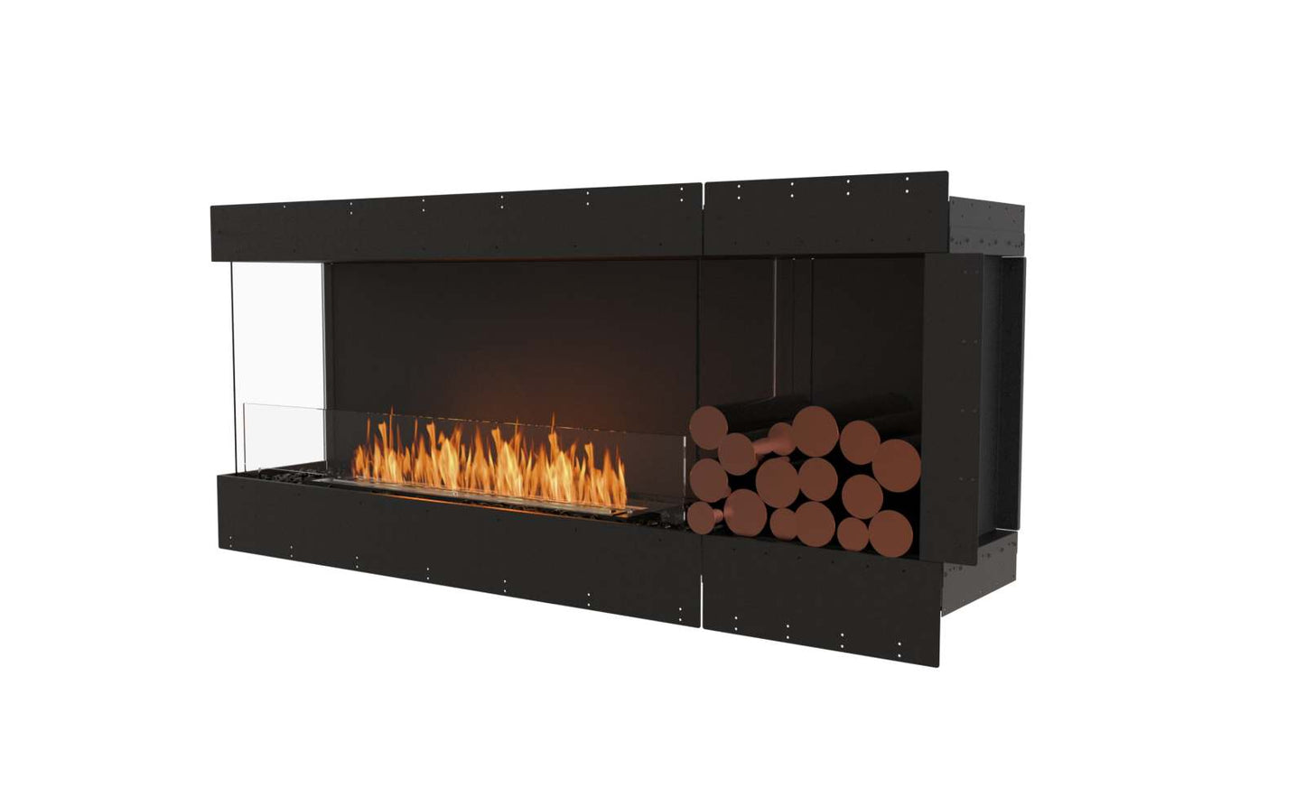 EcoSmart - Flex Fireplace 68LC.BXR - Left Corner - Black