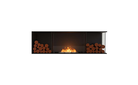 EcoSmart - Flex Fireplace 68RC.BX2 - Right Corner - Black