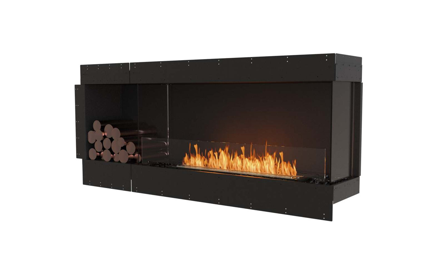 EcoSmart - Flex Fireplace 68RC.BXL - Right Corner - Black