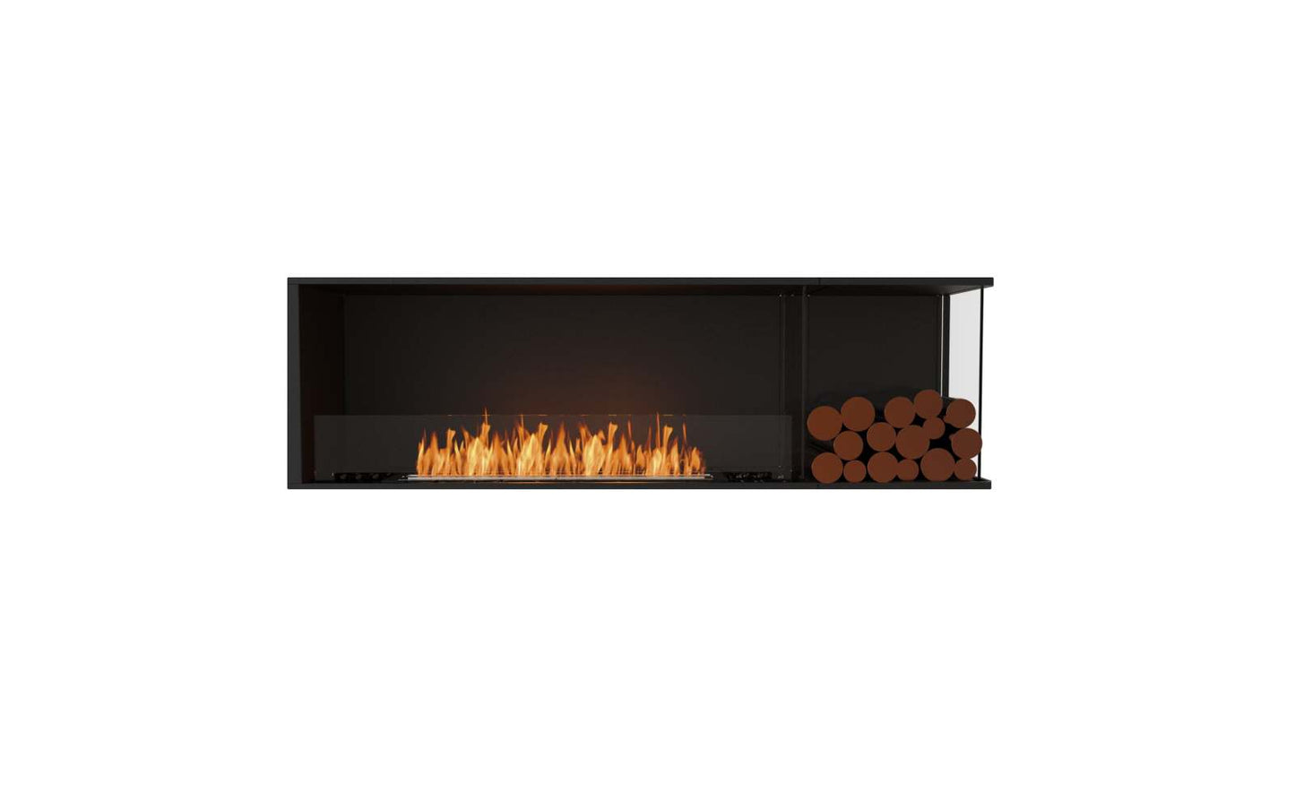 EcoSmart - Flex Fireplace 68RC.BXR - Right Corner - Black
