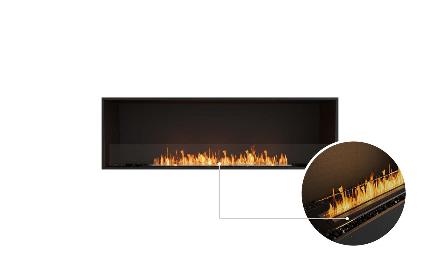 EcoSmart - Flex Fireplace 68SS - Single Sided - Black