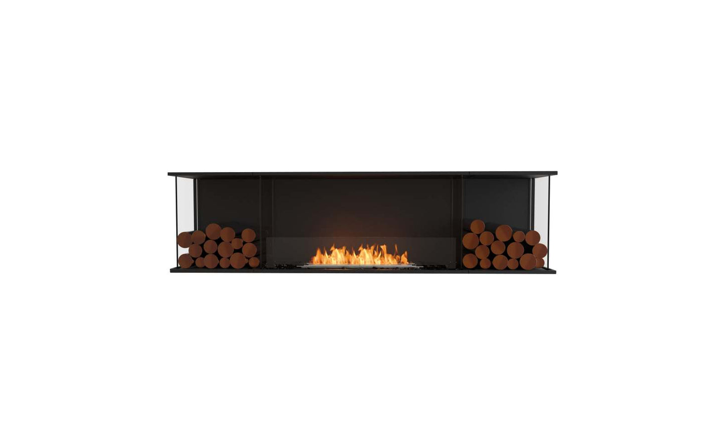 EcoSmart - Flex Fireplace 78BY.BX2 - Bay - Black