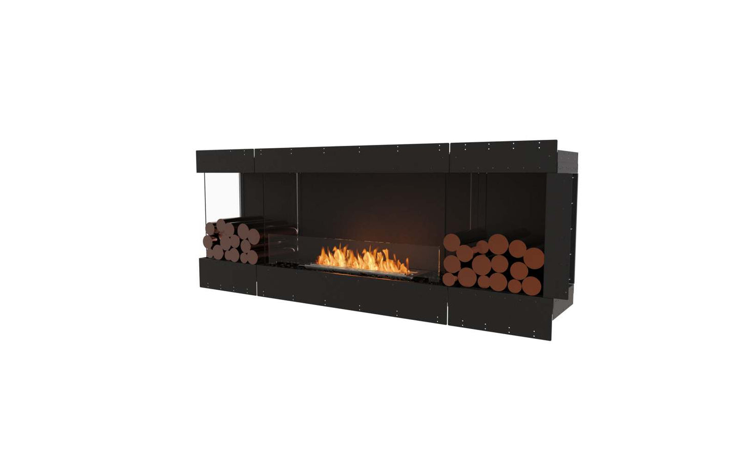 EcoSmart - Flex Fireplace 78LC.BX2 - Left Corner - Black