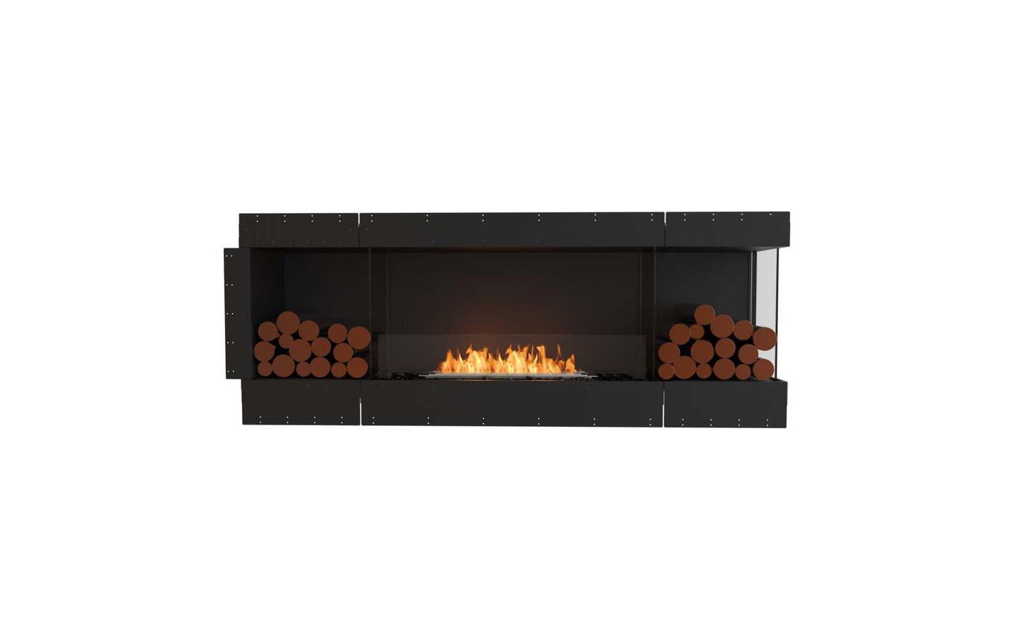 EcoSmart - Flex Fireplace 78RC.BX2 - Right Corner - Black