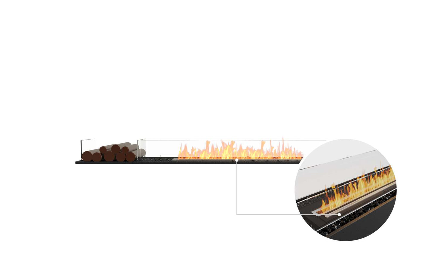 EcoSmart - Flex Fireplace 86BN.BX1 - Bench - Black