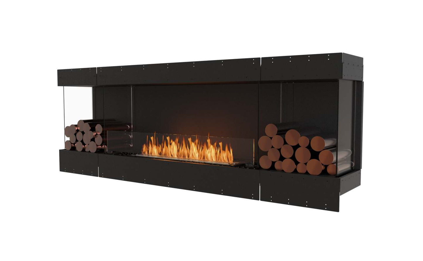 EcoSmart - Flex Fireplace 86BY.BX2 - Bay - Black