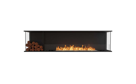 EcoSmart - Flex Fireplace 86BY.BXL - Bay - Black
