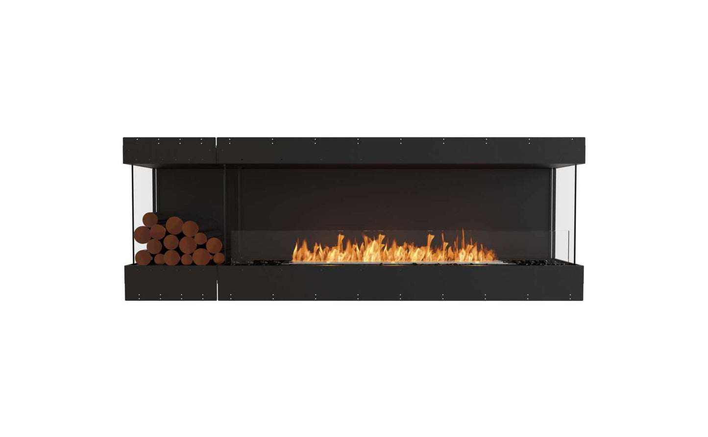 EcoSmart - Flex Fireplace 86BY.BXL - Bay - Black