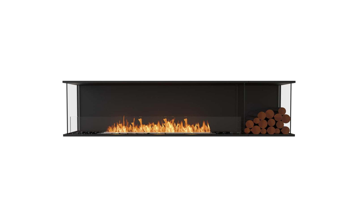 EcoSmart - Flex Fireplace 86BY.BXR - Bay - Black