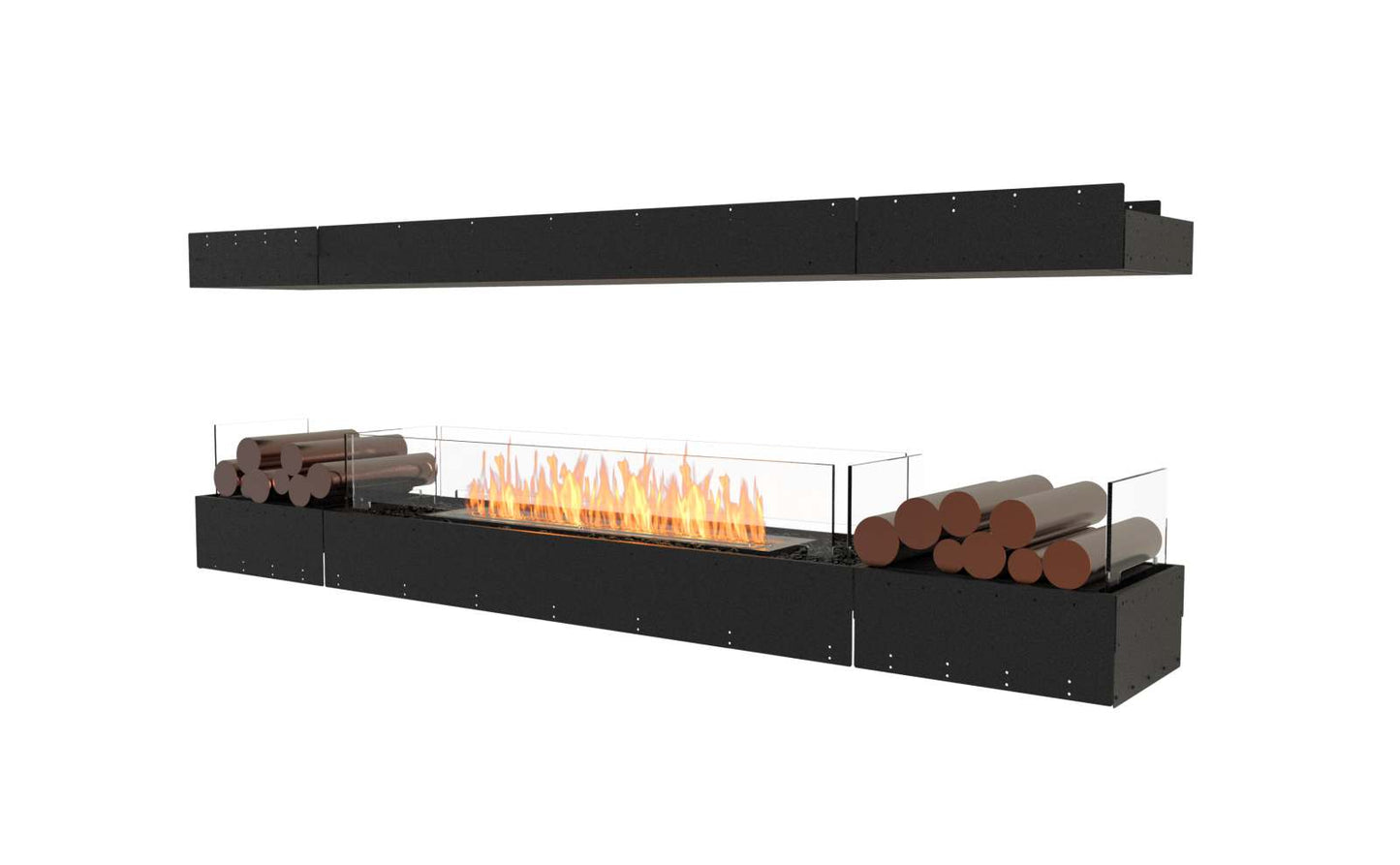 EcoSmart - Flex Fireplace 86IL.BX2 - Island - Black
