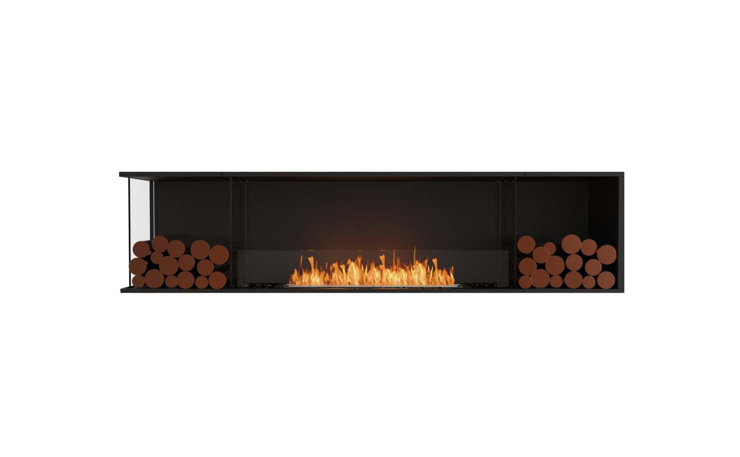 EcoSmart - Flex Fireplace 86LC.BX2 - Left Corner - Black
