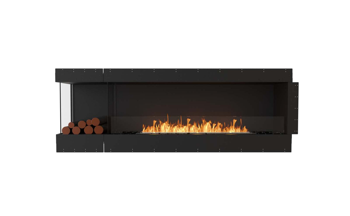 EcoSmart - Flex Fireplace 86LC.BXL - Left Corner - Black