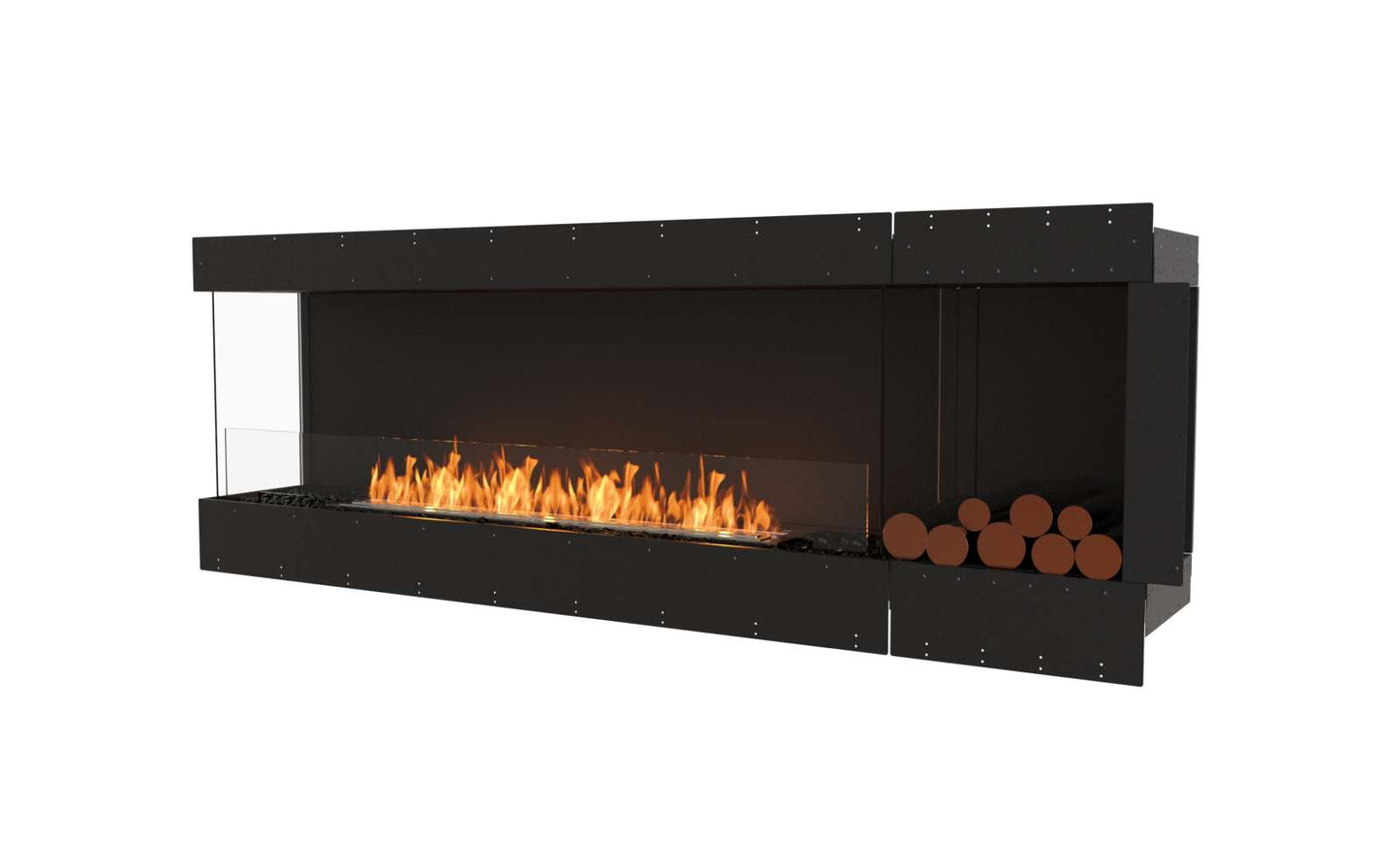 EcoSmart - Flex Fireplace 86LC.BXR - Left Corner - Black