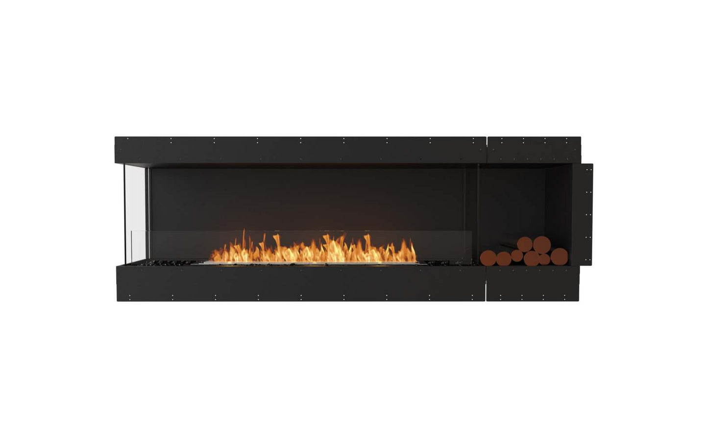 EcoSmart - Flex Fireplace 86LC.BXR - Left Corner - Black