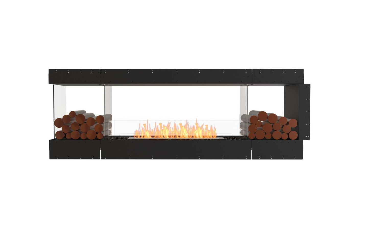 EcoSmart - Flex Fireplace 86PN.BX2 - Peninsula - Black