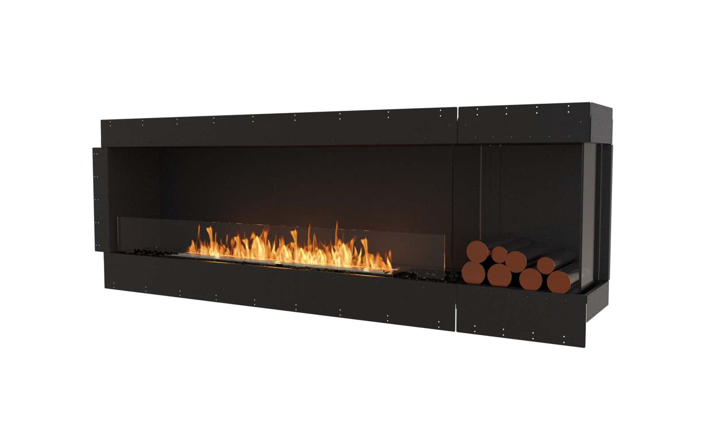 EcoSmart - Flex Fireplace 86RC.BXR - Right Corner - Black
