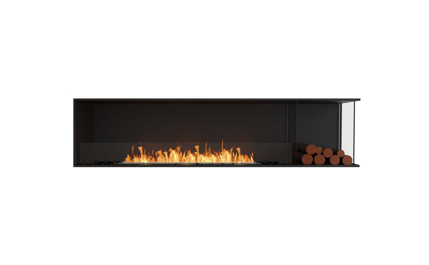 EcoSmart - Flex Fireplace 86RC.BXR - Right Corner - Black