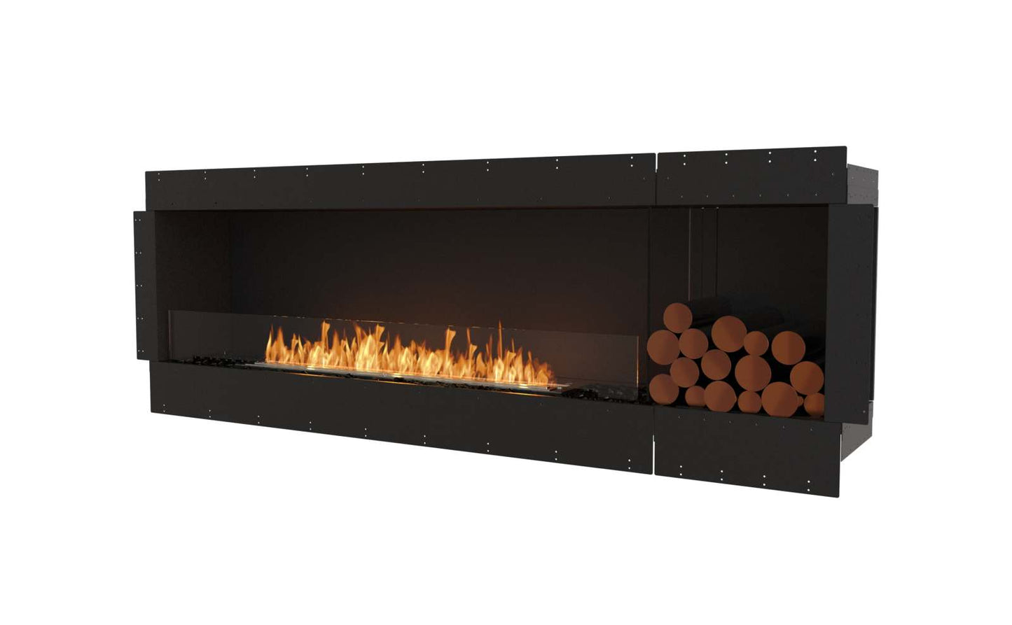 EcoSmart - Flex Fireplace 86SS.BXR - Single Sided - Black