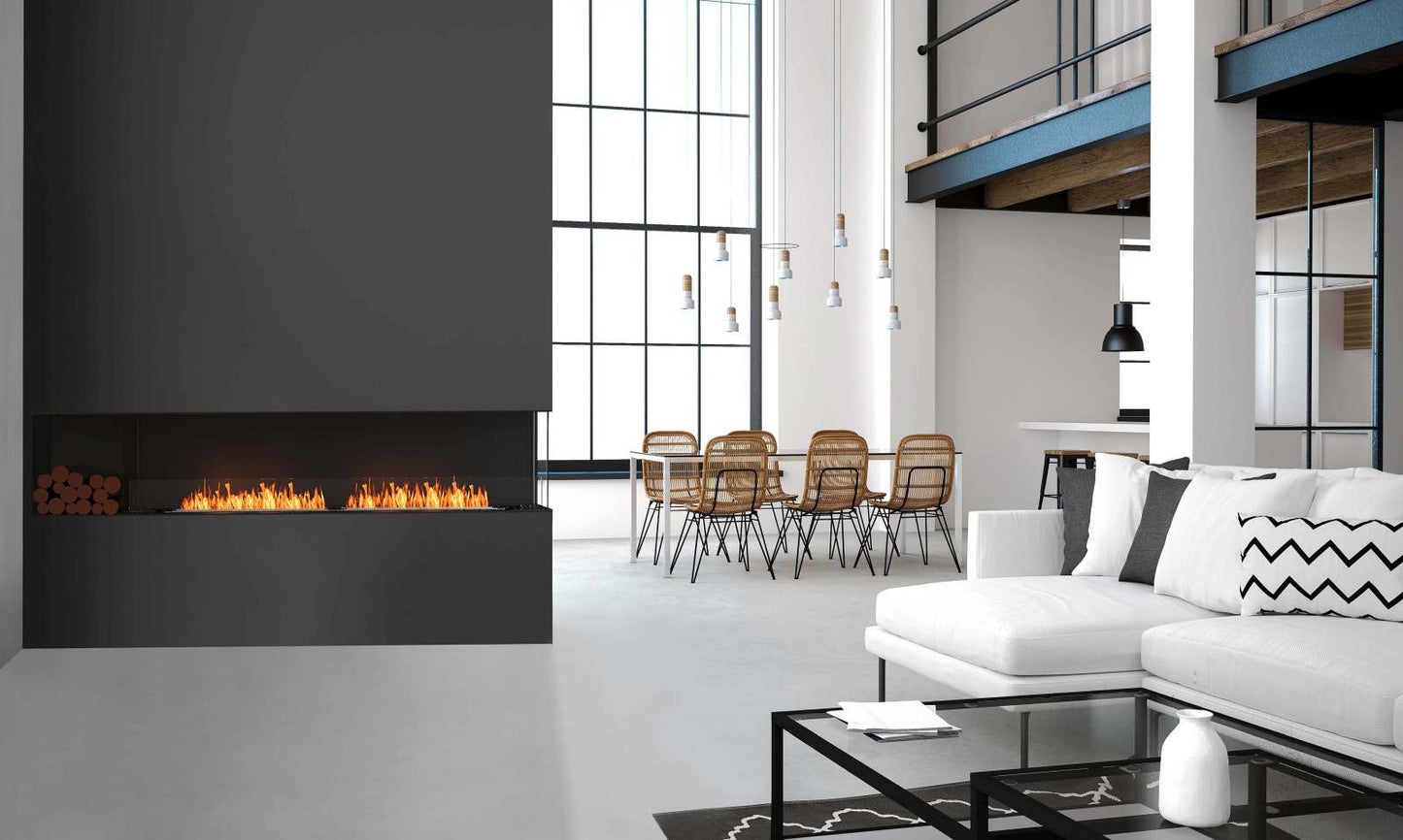 EcoSmart - Flex Fireplace 104RC.BXL - Right Corner - Black