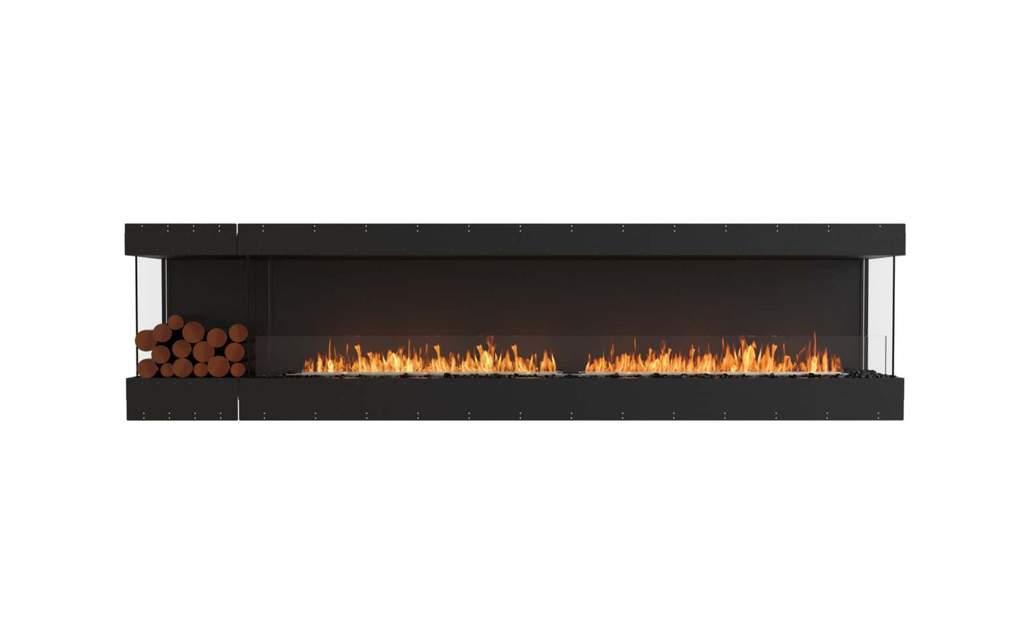 EcoSmart - Flex Fireplace 122BY.BXL - Bay - Black