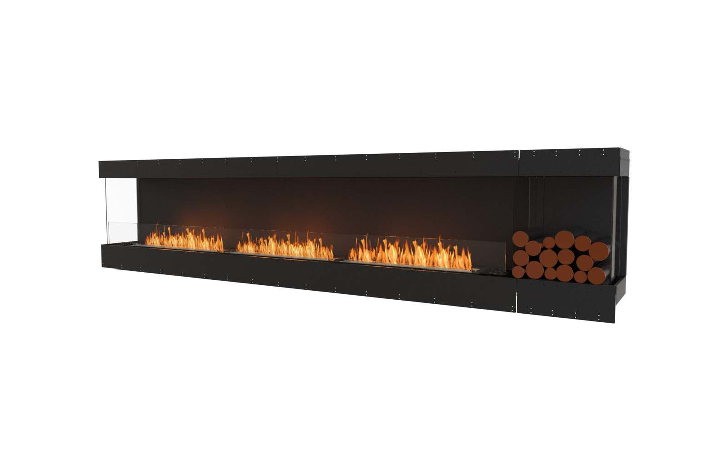 EcoSmart - Flex Fireplace 140BY.BXR - Bay - Black