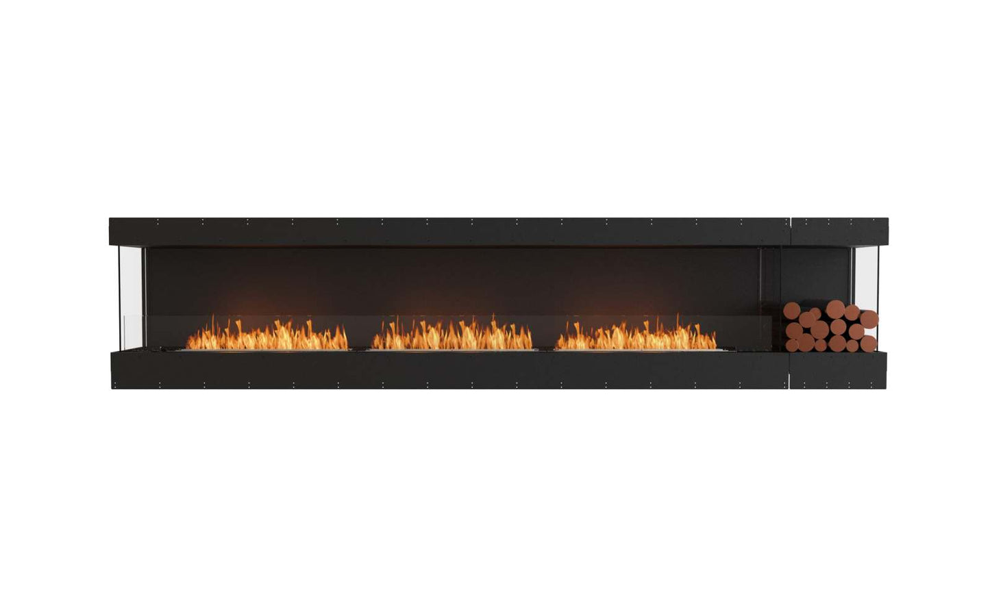 EcoSmart - Flex Fireplace 140BY.BXR - Bay - Black