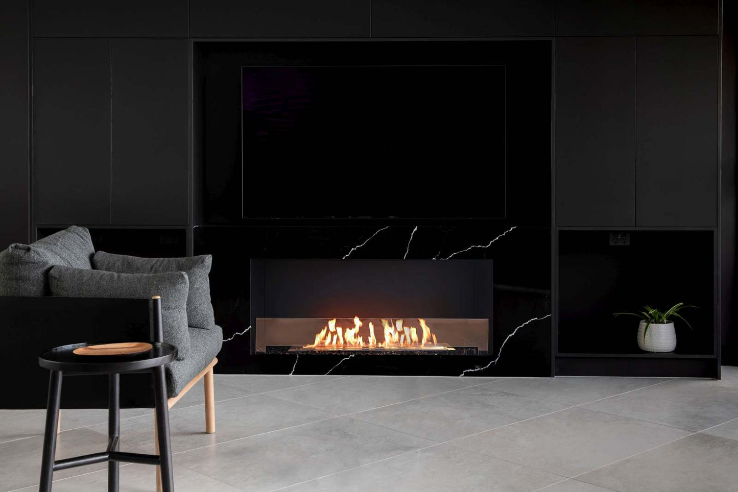 EcoSmart - Flex Fireplace 50SS - Single Sided - Black