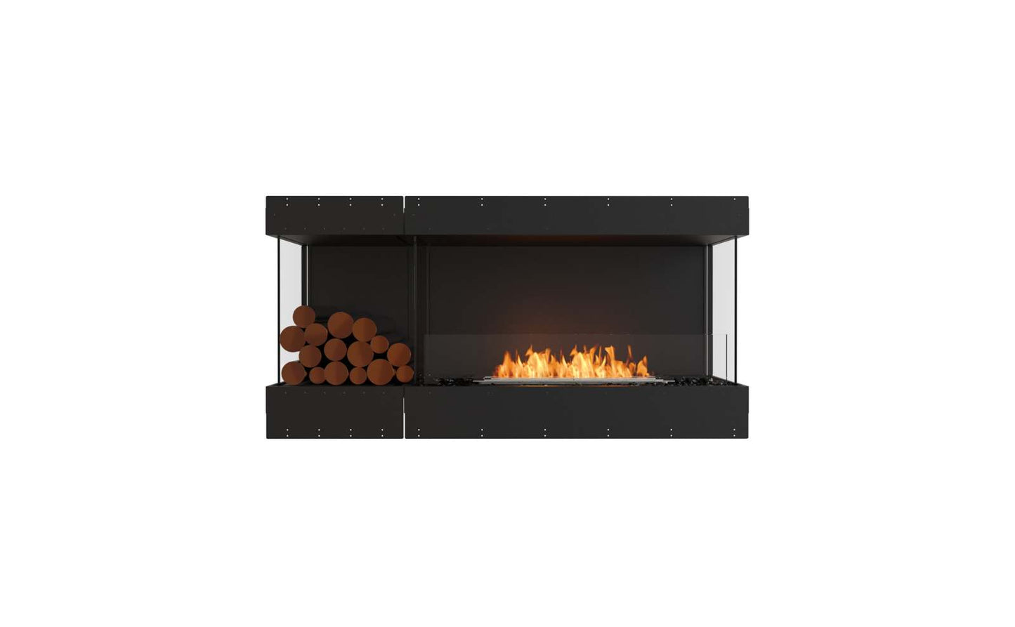 EcoSmart - Flex Fireplace 60BY.BXL - Bay - Black