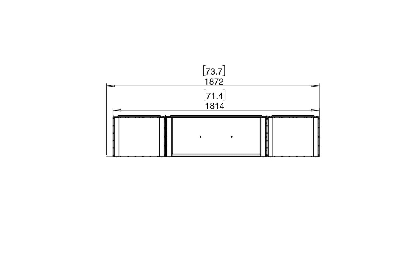 EcoSmart - Flex Fireplace 68RC.BX2 - Right Corner - Black